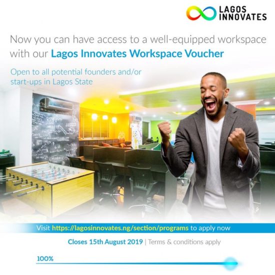 2019 Lagos Innovates Workspace Vouchers for Founders/Startups in Lagos ...