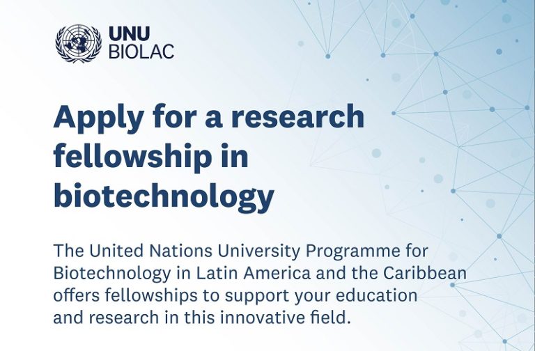 2024 UNUBIOLAC Research Fellowship in Biotechnology (Paid Fellowship
